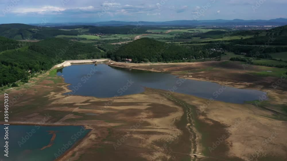 Aerial view of the Ruzina reservoir in Slovakia Aerial view of the Ruzina reservoir in Slovakia