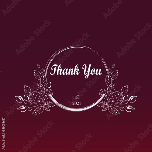 Flower pattern on a dark background. Vector image of flowers, buds and leaves. You can use it to print business cards, postcards, price tags, booklets, and invitations. Isolated and editable.