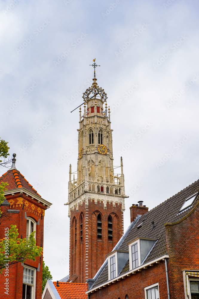It's Architecture of the central square in Haarlem, Netherlands