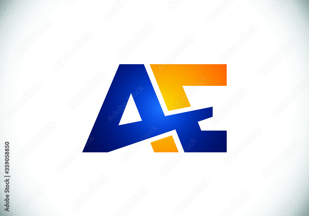 Fototapeta premium Initial Monogram Letter A E Logo Design Vector Template. A E Letter Logo Design