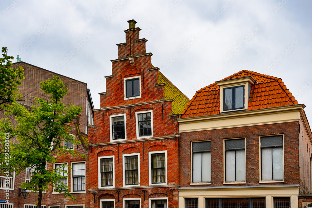 It's Architecture of the central square in Haarlem, Netherlands