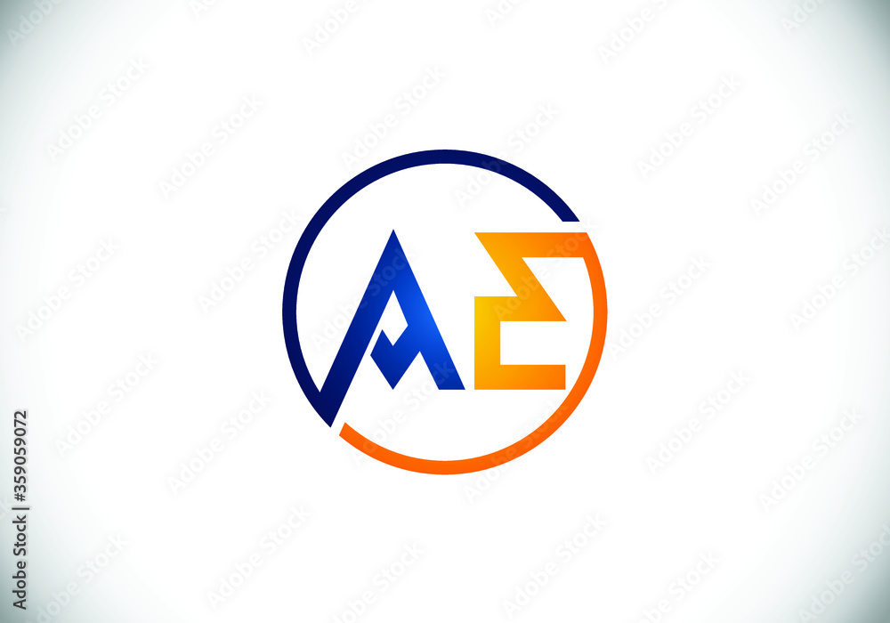 Initial Monogram Letter A E Logo Design Vector Template. A E Letter Logo Design Initial Monogram Letter A E Logo Design Vector Template. A E Letter Logo Design
