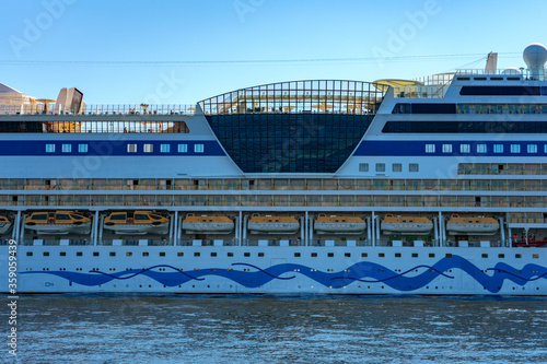 Stokholm, Sweden July 26 2018 - Large pool aboard a cruise ship.