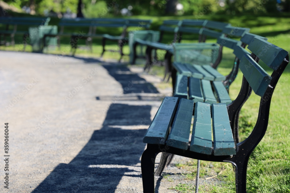 Empty sexy benches in public gardens in Halifax. Empty sexy benches in public gardens in Halifax.