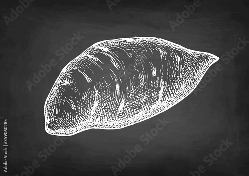 Chalk sketch of yam.