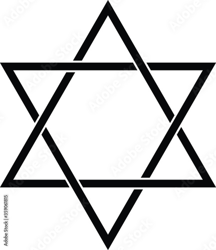 Jewish star of david icon Jewish tradition biblical symbol isolated vector illustration Israel national sign