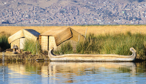 It's Lake Titicaca, Puno, Peru, South America