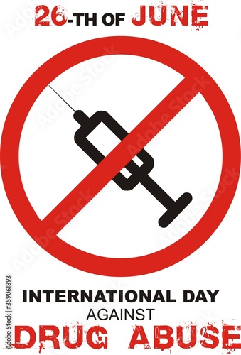 Vector illustration,poster or banner for International Day against Drug Abuse