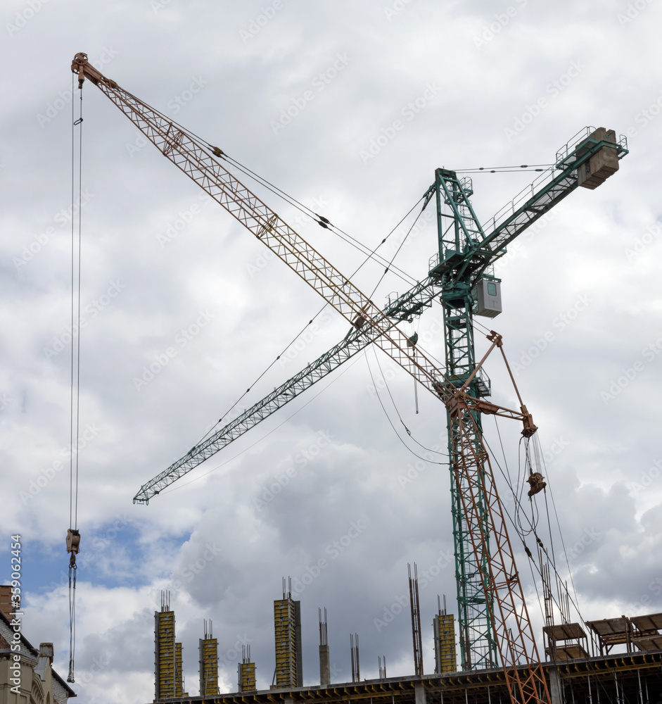 image of a construction site and crane at a construction site
