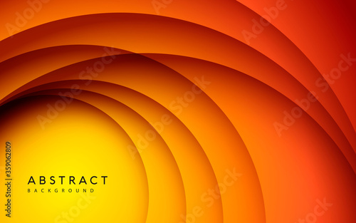 Gradient background. Abstract circle papercut smooth color composition.