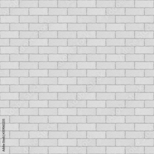 White brick wall texture. Background cement. Seamless pattern. Vintage noisy stone. Realistic brickwork. Grunge brick wall. Brickwall solid surface. Stonewall rough structure for design facade. Vector