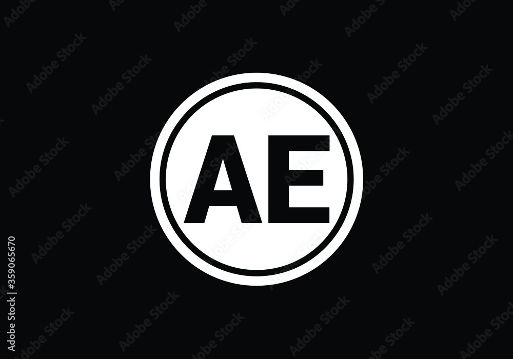 Initial Monogram Letter A E Logo Design Vector Template. A E Letter Logo Design Initial Monogram Letter A E Logo Design Vector Template. A E Letter Logo Design