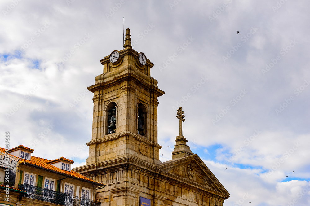 Architecture of the  Toural square of Historic Centre of Guimaraes, Portugal. UNESCO World Heritage