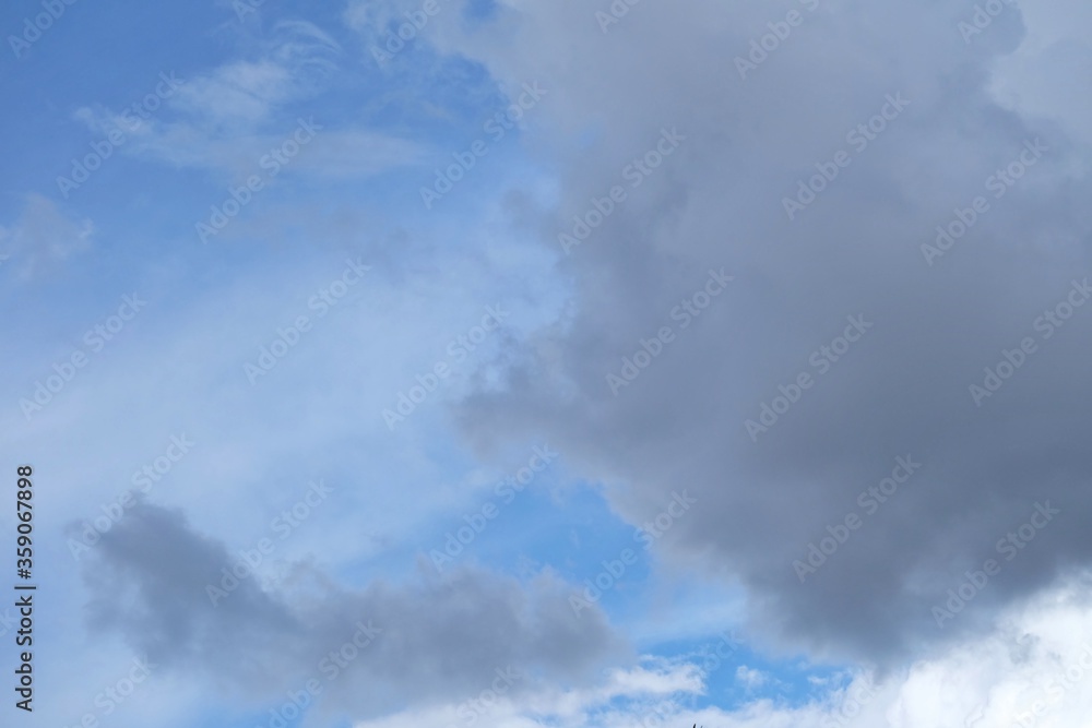Cloudy against blue sky before rains for background texture 