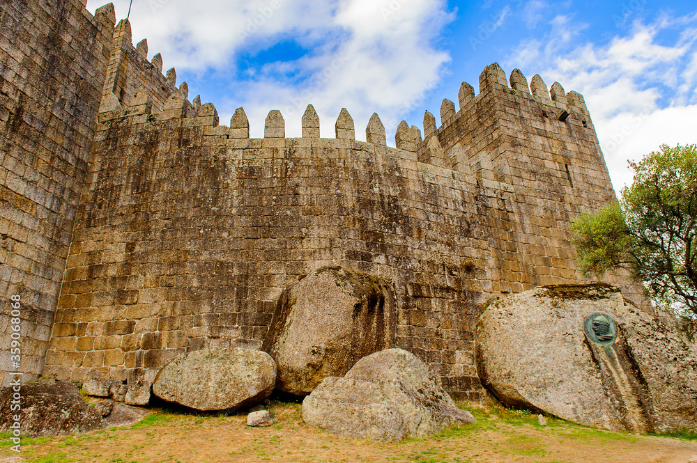 Fototapeta premium Guimaraes castle, Portugal. UNESCO World Heritage
