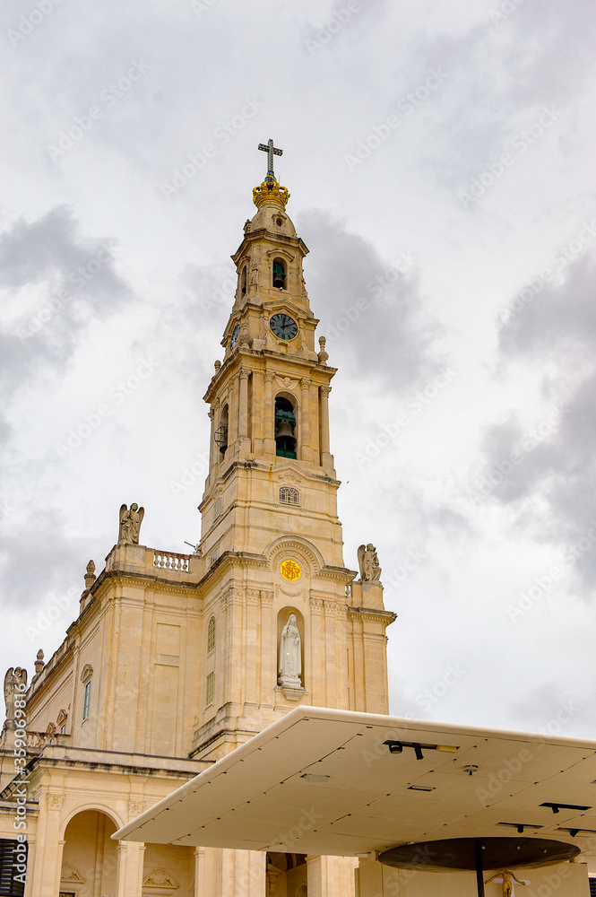 Basilica of Our Lady of the Rosary, Sanctuary of Fatima, Portugal. Important destinations for the Catholic pilgrims and tourists