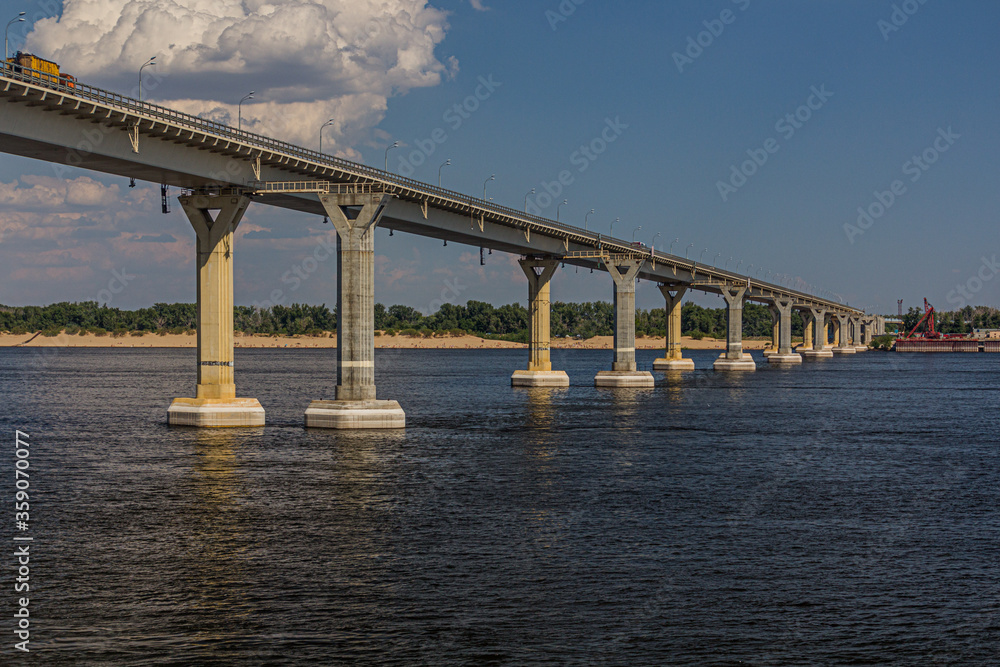 Volgorad - Krasnoslobodsk bridge over Volga river, Russia