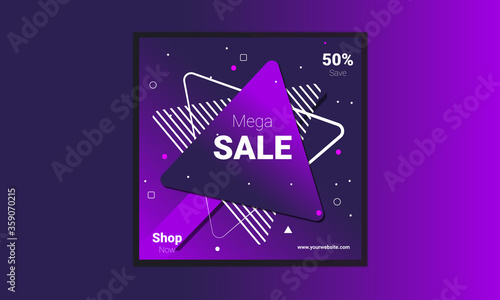 Creative sales promotional post. 