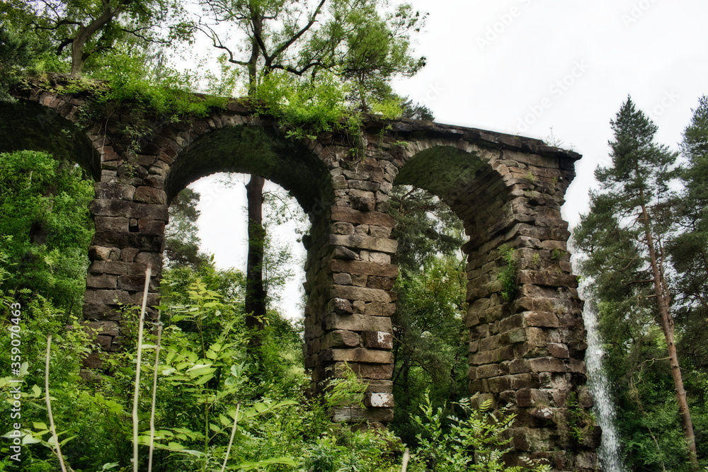 old aqueduct in forest