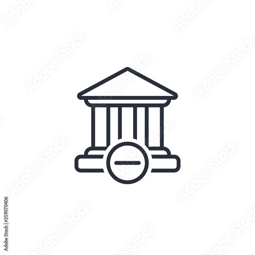 Banking crisis. Vector icon isolated on white background.