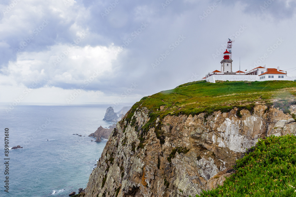 It's Lighthouse of Cabo da Roca, the westernmost extent of continental Europe (Euroasia)