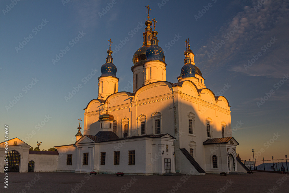 St. Sophia-Assumption Cathedral (Sofiysko-Uspenskiy Kafedralnyy Sobor) in the complex of Tobolsk Kremlin, Russia
