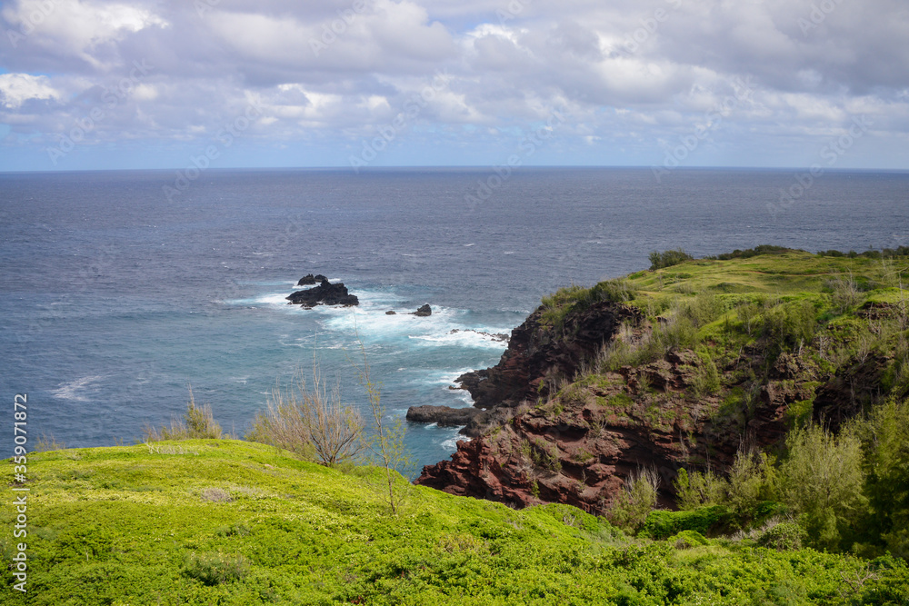 view from above the beach