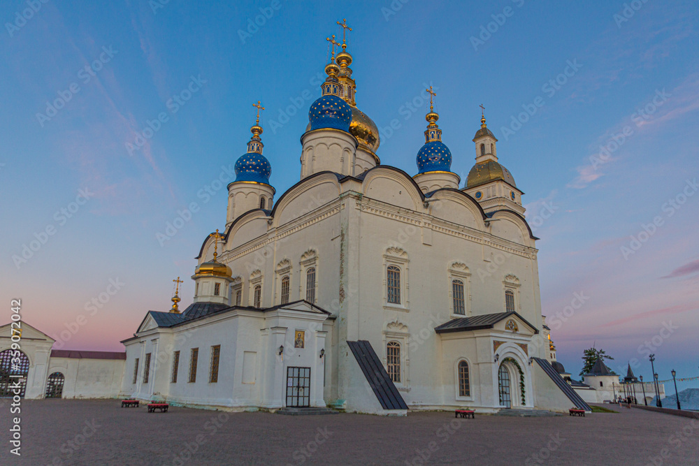 St. Sophia-Assumption Cathedral (Sofiysko-Uspenskiy Kafedralnyy Sobor) in the Kremlin in Tobolsk, Russia