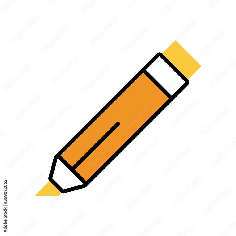 marker supply school fill style icon marker supply school fill style icon
