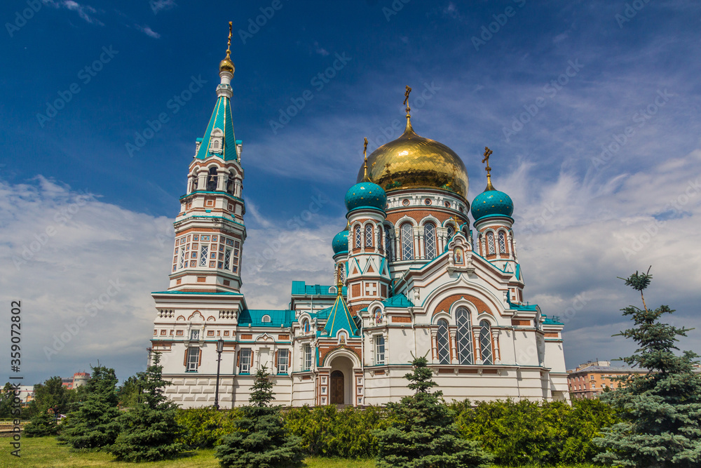 Assumption Cathedral (Uspenskiy Kafedralnyy Sobor) in Omsk, Russia