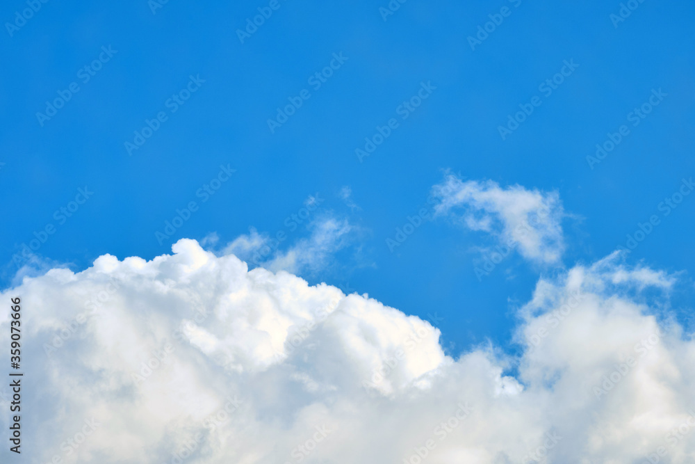 White clouds in the blue sky copy space White clouds in the blue sky copy space