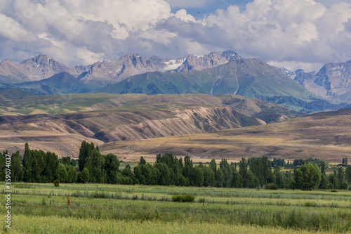 Mountains at the northern coast of Issyk Kul lake in Kyrgyzstan © Matyas Rehak