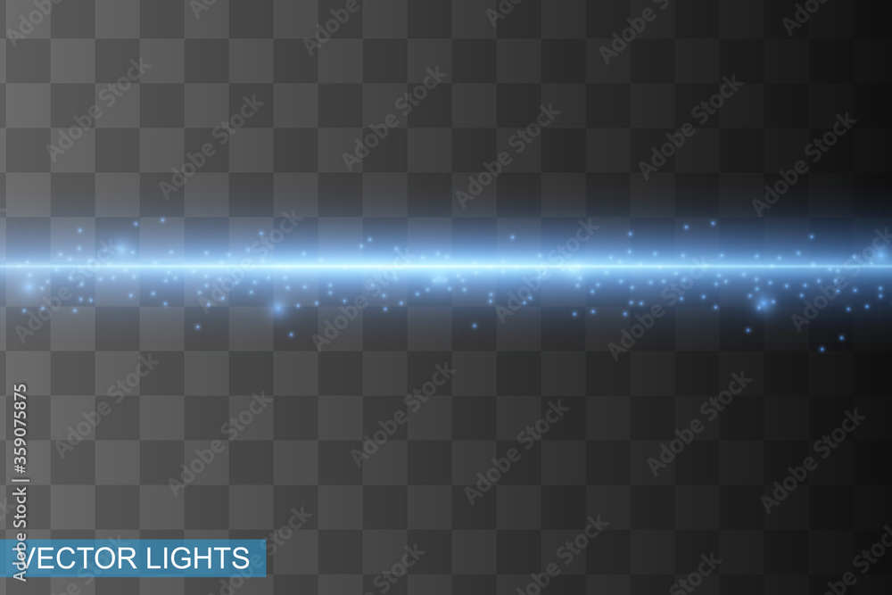 Abstract blue laser beam. Transparent isolated on black background. Vector illustration.the lighting effect.floodlight directional Abstract blue laser beam. Transparent isolated on black background. Vector illustration.the lighting effect.floodlight directional