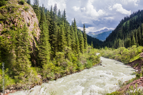 River in Jeti Oguz valley, Kyrgyzstan