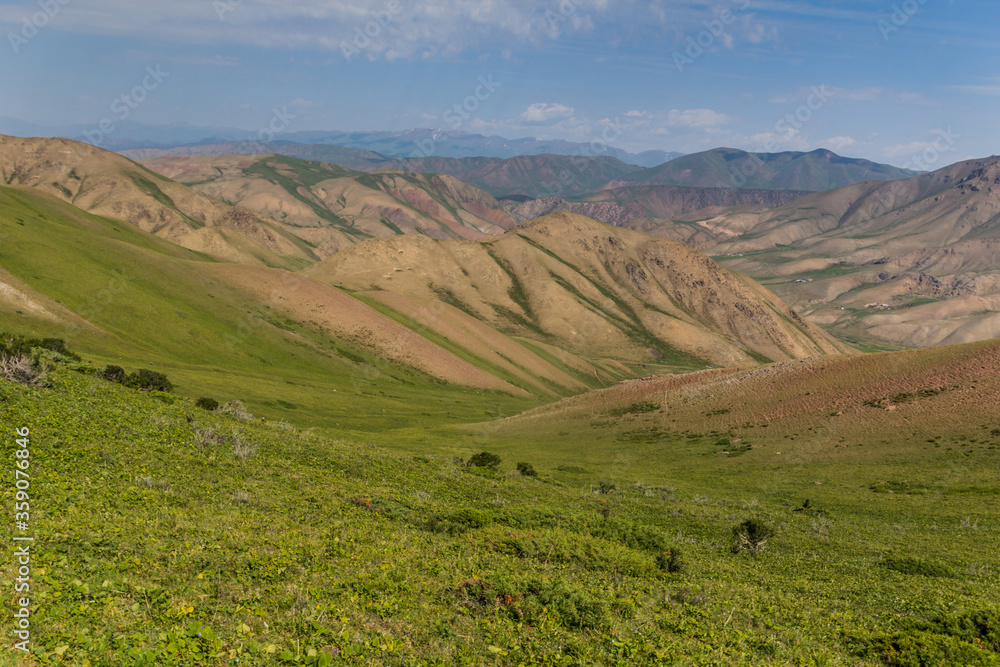 Mountains near Song Kul lake, Kyrgyzstan
