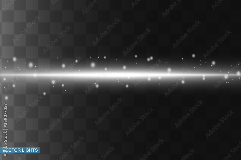 Abstract white laser beam. Transparent isolated on black background. Vector illustration.the lighting effect.floodlight directional Abstract white laser beam. Transparent isolated on black background. Vector illustration.the lighting effect.floodlight directional