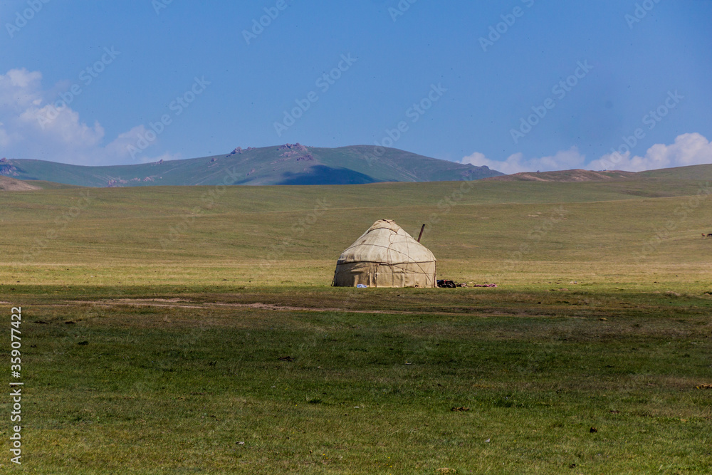 Yurt near Song Kul lake, Kyrgyzstan