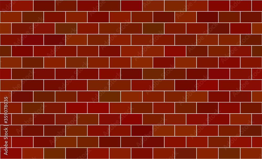 Fototapeta premium Seamless pattern. Brown brick background. Vector stock illustration for poster