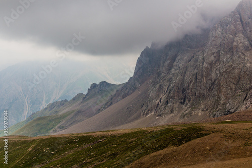 Rocks in Trans-Ili Alatau  Zailiyskiy Alatau  mountain range near Almaty  Kazakhstan