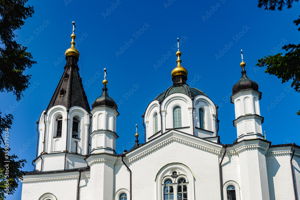 It's All Saints Church complex on the Valaam (Valamo), an archipelago of Lake Ladoga,Republic of Karelia, Russian Federation.