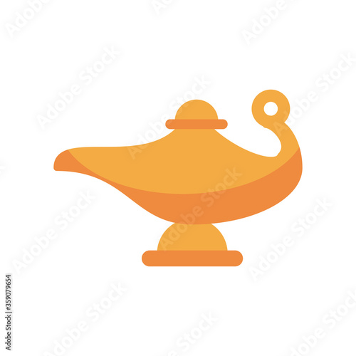 magic lamp flat style icon