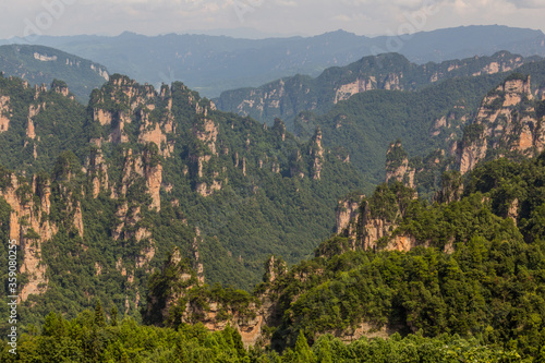 Landscape of Wulingyuan Scenic and Historic Interest Area in Zhangjiajie National Forest Park in Hunan province, China