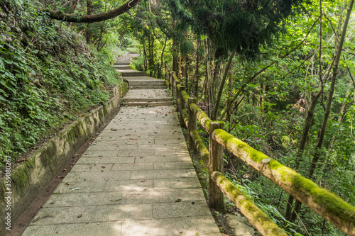 Walking path in Wulingyuan Scenic and Historic Interest Area in Zhangjiajie National Forest Park in Hunan province, China © Matyas Rehak