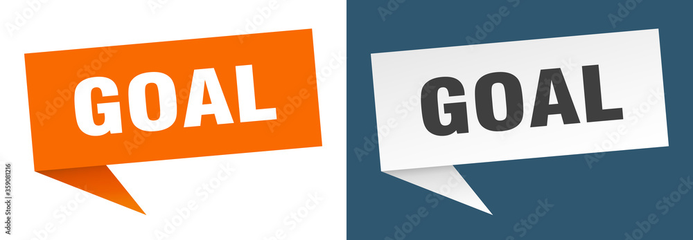 goal banner. goal speech bubble label set. goal sign goal banner. goal speech bubble label set. goal sign