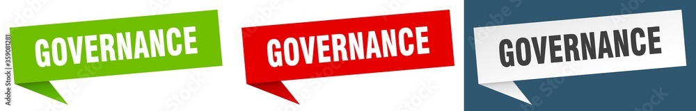 governance banner. governance speech bubble label set. governance sign governance banner. governance speech bubble label set. governance sign