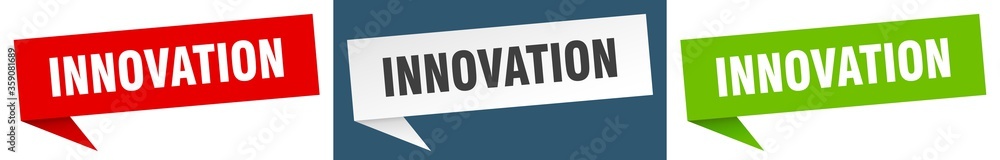 innovation banner. innovation speech bubble label set. innovation sign innovation banner. innovation speech bubble label set. innovation sign