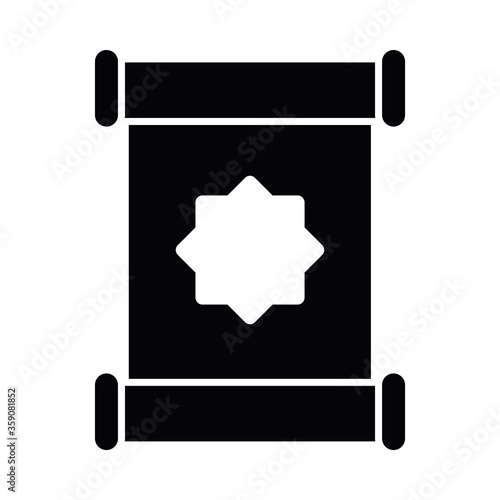 Judaism torah silhouette style icon vector design