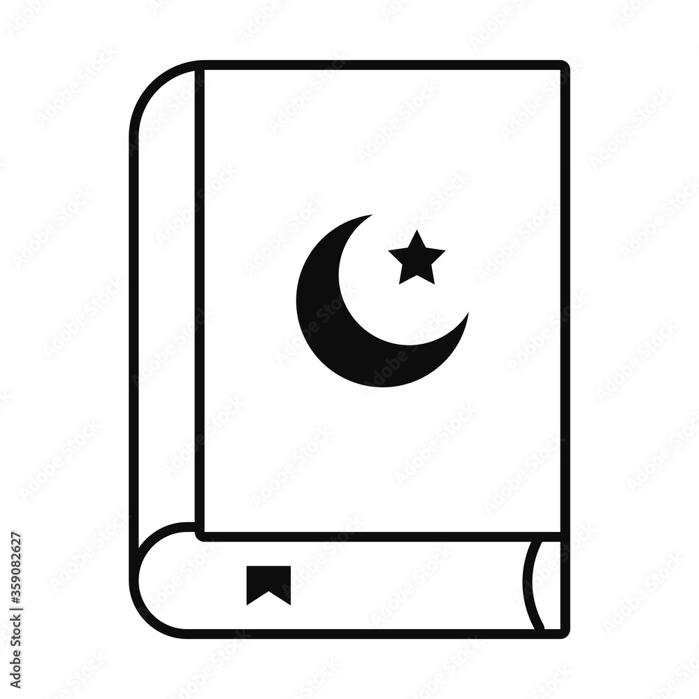 quran book line style icon vector design quran book line style icon vector design
