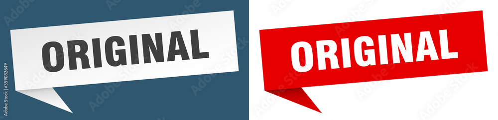 original banner. original speech bubble label set. original sign original banner. original speech bubble label set. original sign