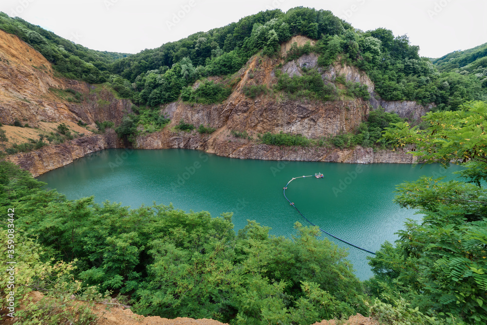 Beautiful Lake Ledinci (serbian: Ledinacko jezero) near Fruska Gora in ...